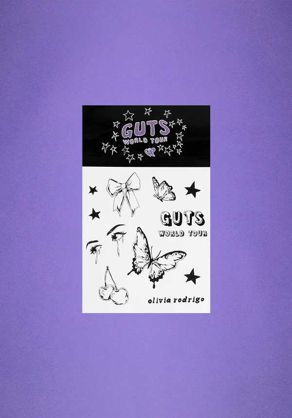 GUTS world tour sticker sheet