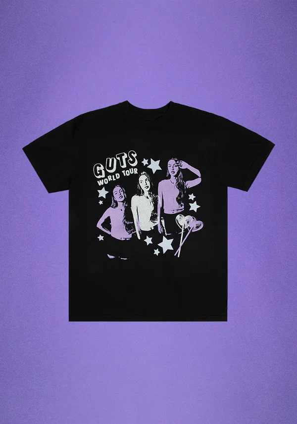 GUTS world tour lollypop dateback t-shirt in black