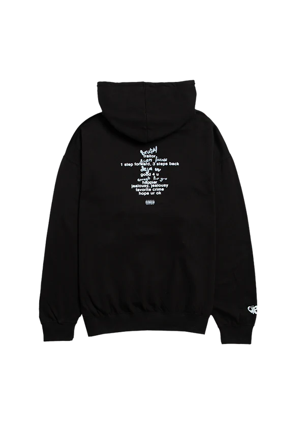 SOUR safety pin tracklist hoodie